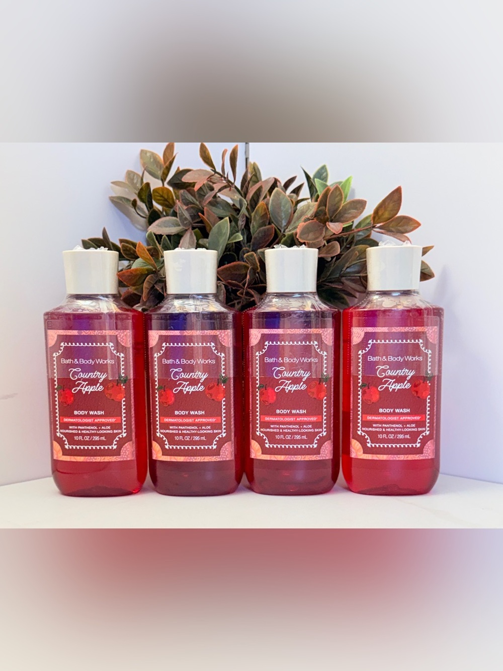 4x Bath & Body Works Country Apple Body Wash - NEW & SEALED